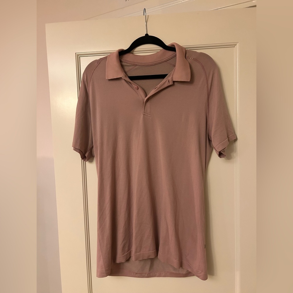 Men's Lululemon Pink Polo Shirt